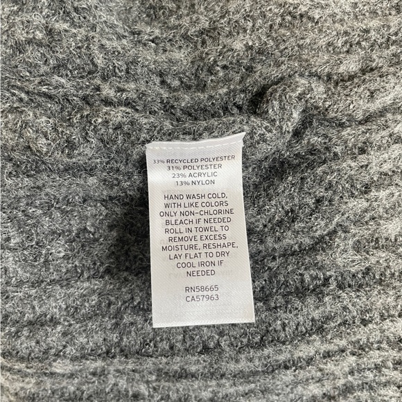 Treasure & Bond Gray Folded Neck Long Sleeve Sweater Dress - Picture 10 of 10